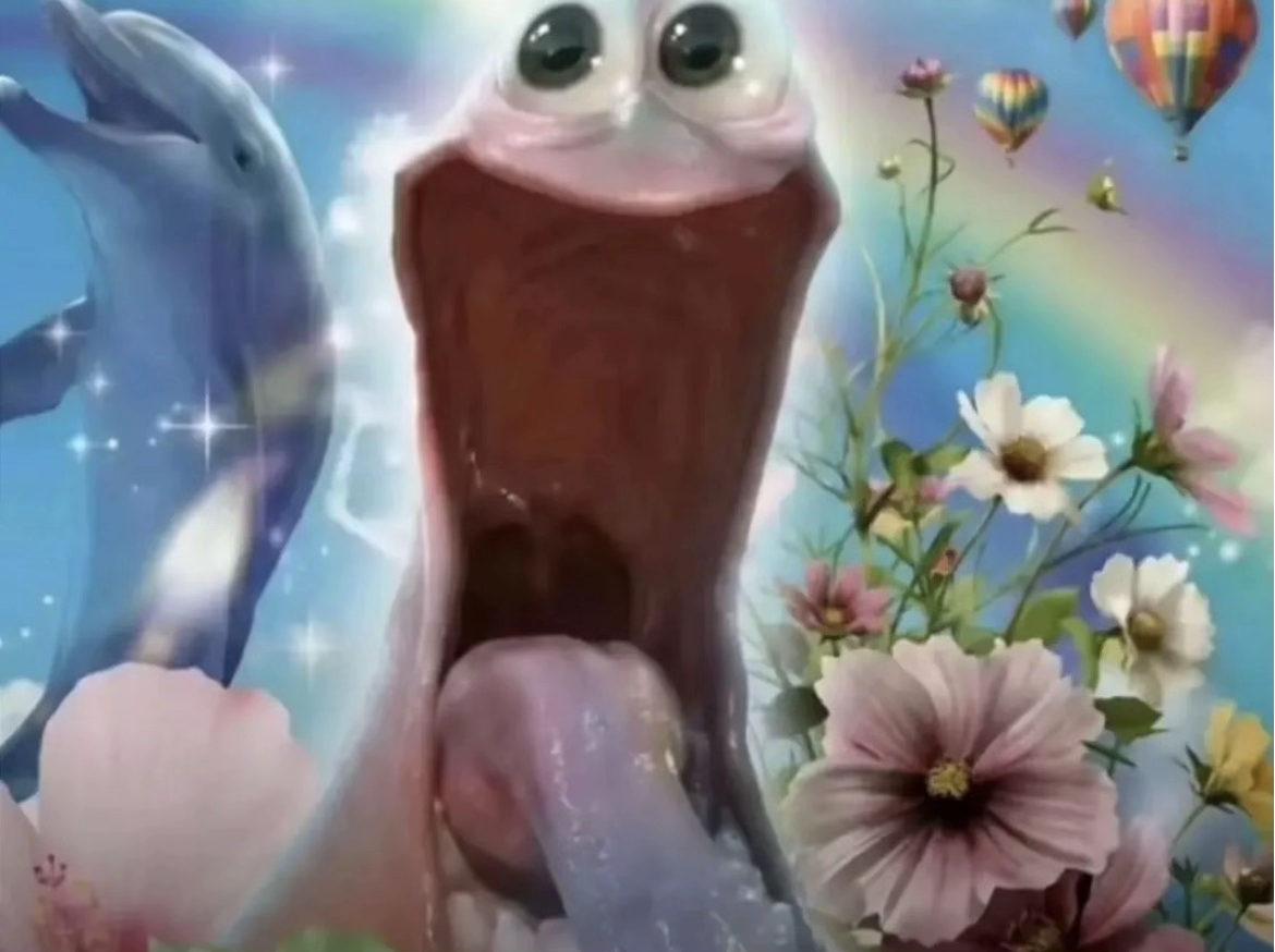 Dreamy redraw variation of the Geeked Patrick / Happy Patrick meme