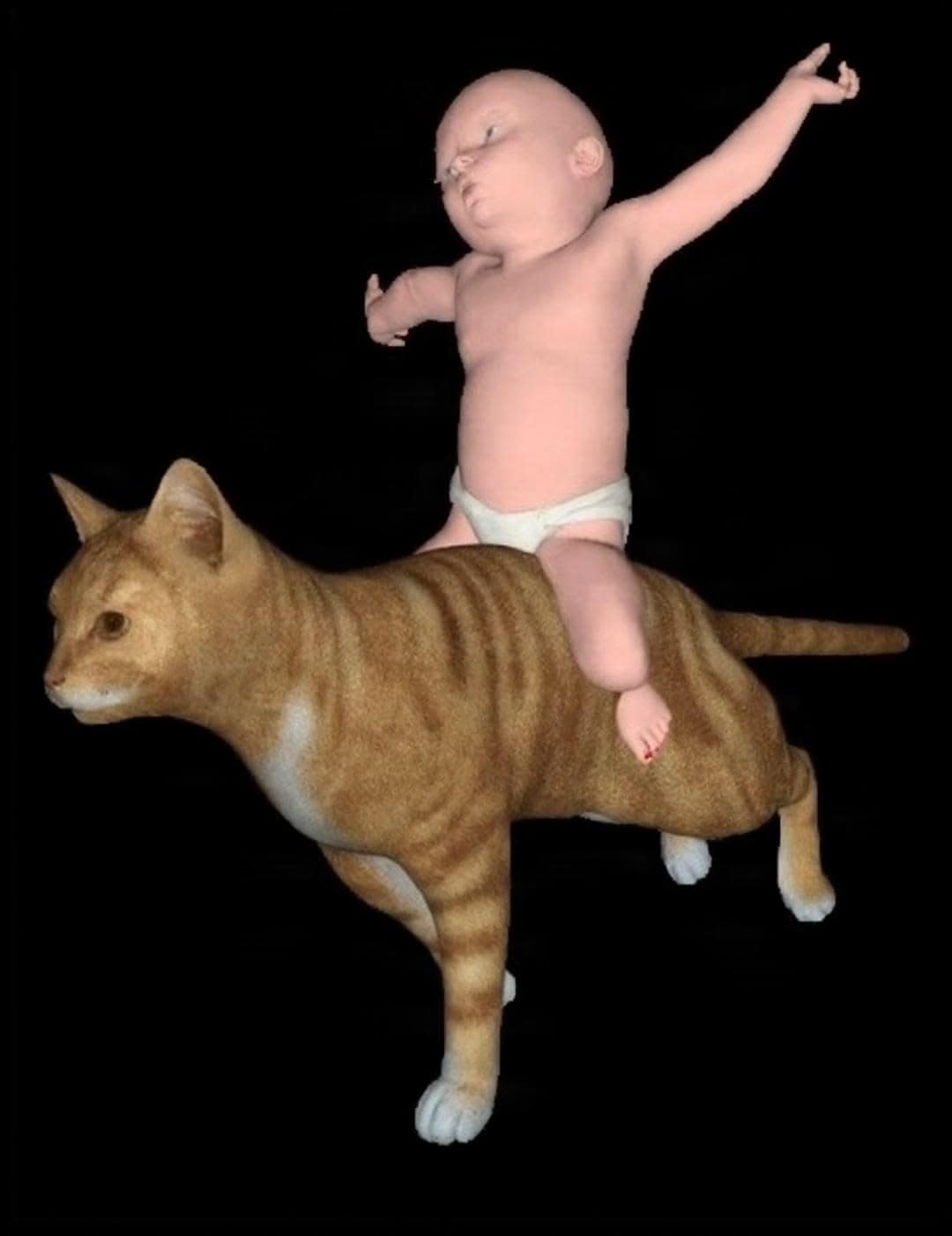Un fotograma o remix de la animación Dancing Baby de los años noventa — ejemplo 2