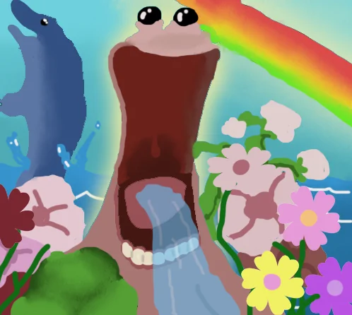 Low-resolution early Geeked Patrick / Happy Patrick image used in the source set