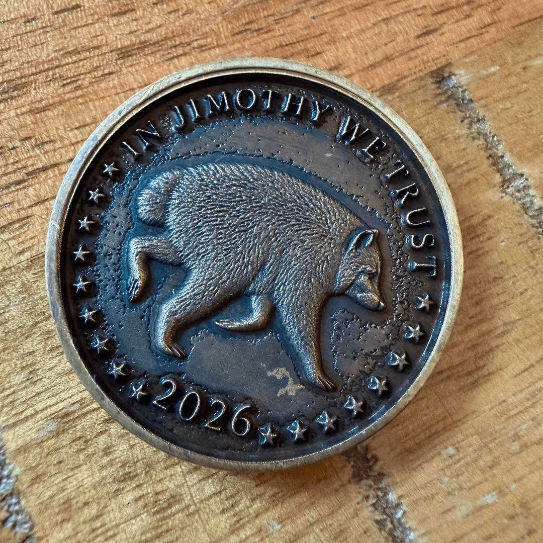 Handmade 2026 coin engraved In Jimothy We Trust