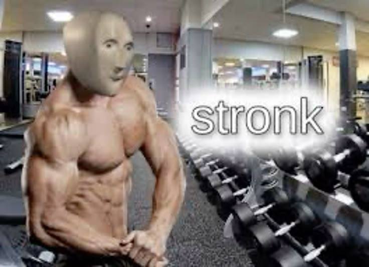 Stonks meme variation featuring Meme Man — example 4
