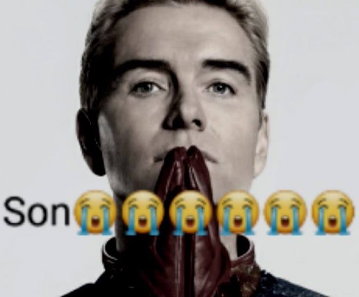 Homelander looking shocked in a scene from The Boys finale — example 3
