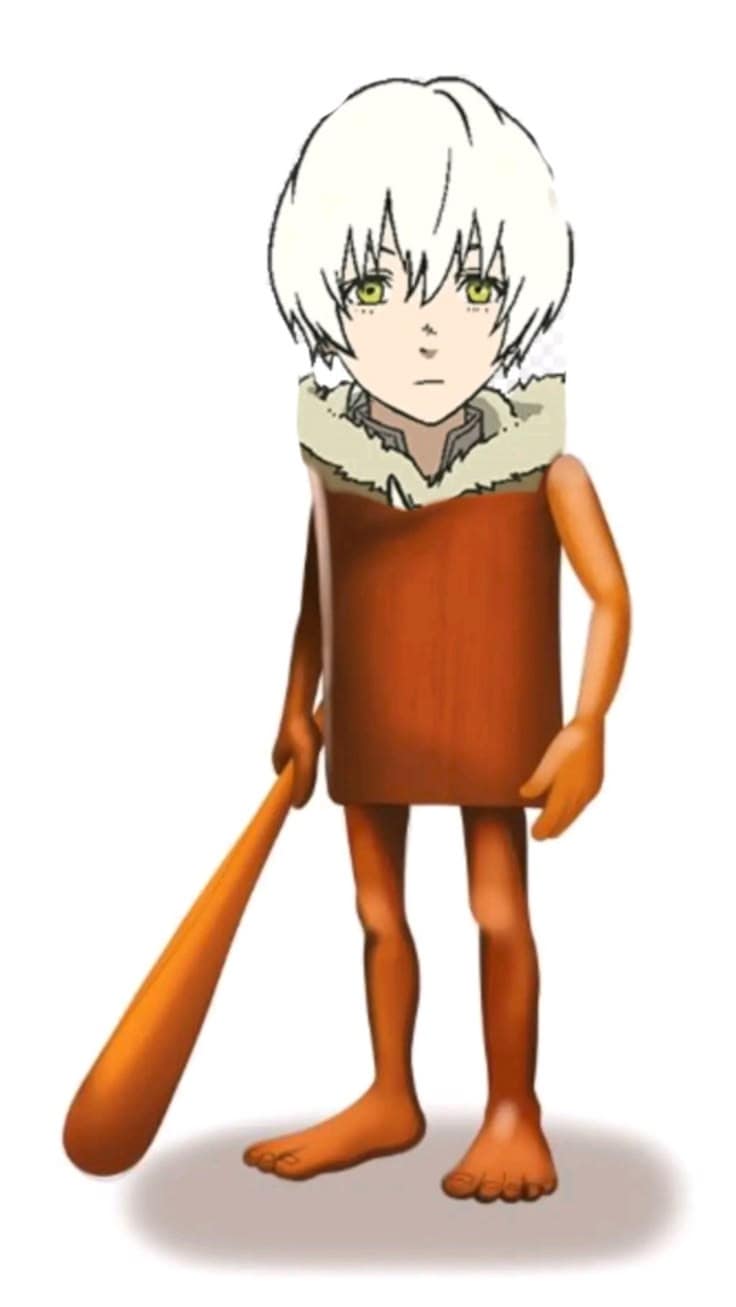 Tung Tung Tung Sahur ejemplo 8: Tung Tung Tung Sahur, personaje de madera generado por IA con un bate