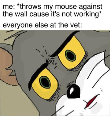 Unsettled Tom caption example with a dark punchline