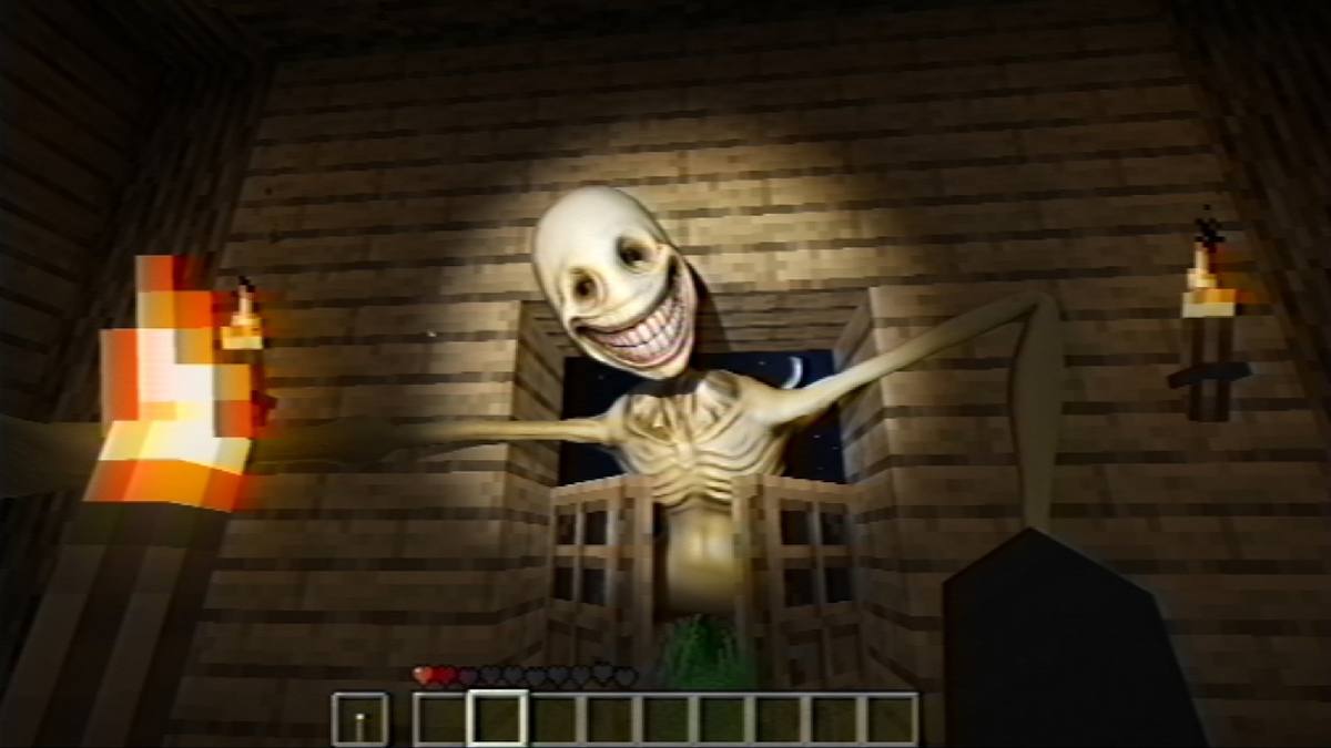 Thumbnail from ThatMob's Minecraft horror short featuring Verity.