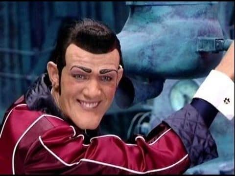 We Are Number One example 1: Robbie Rotten and his three look-alike villains from We Are Number One