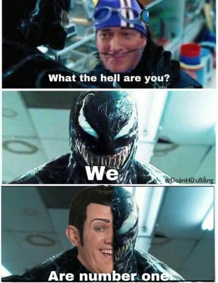 We Are Number One example 3: Robbie Rotten and his three look-alike villains from We Are Number One