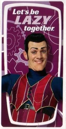 We Are Number One example 4: Robbie Rotten and his three look-alike villains from We Are Number One
