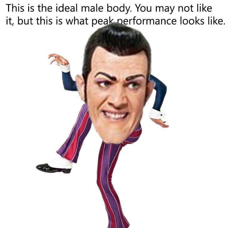 We Are Number One example 6: Robbie Rotten and his three look-alike villains from We Are Number One