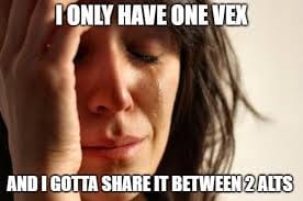 Mujer llorando en el meme clásico Problemas del primer mundo