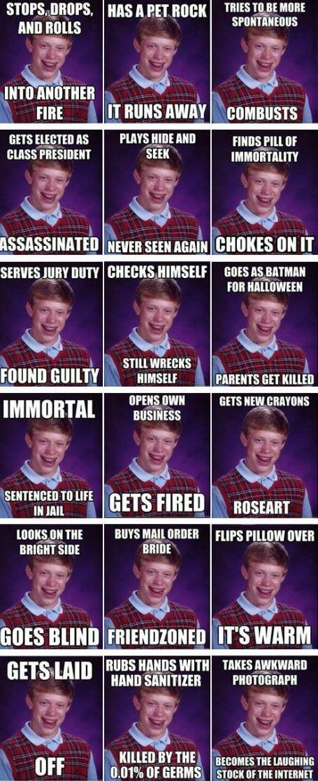 Bad Luck Brian image macro — example 2
