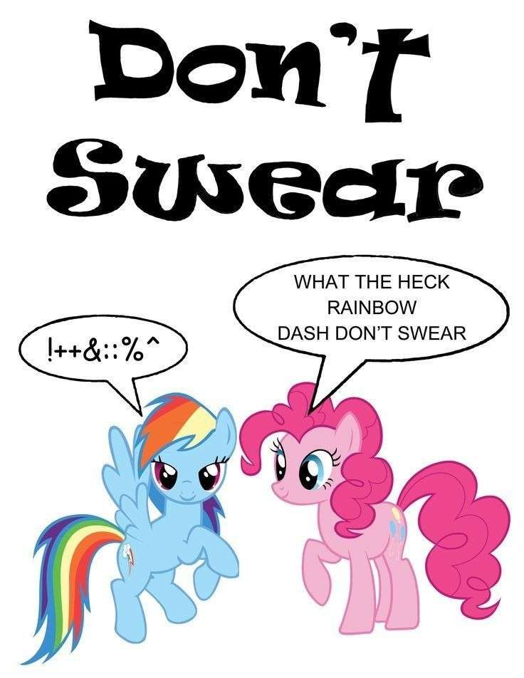 Don't Say Bad Words Rainbow Dash