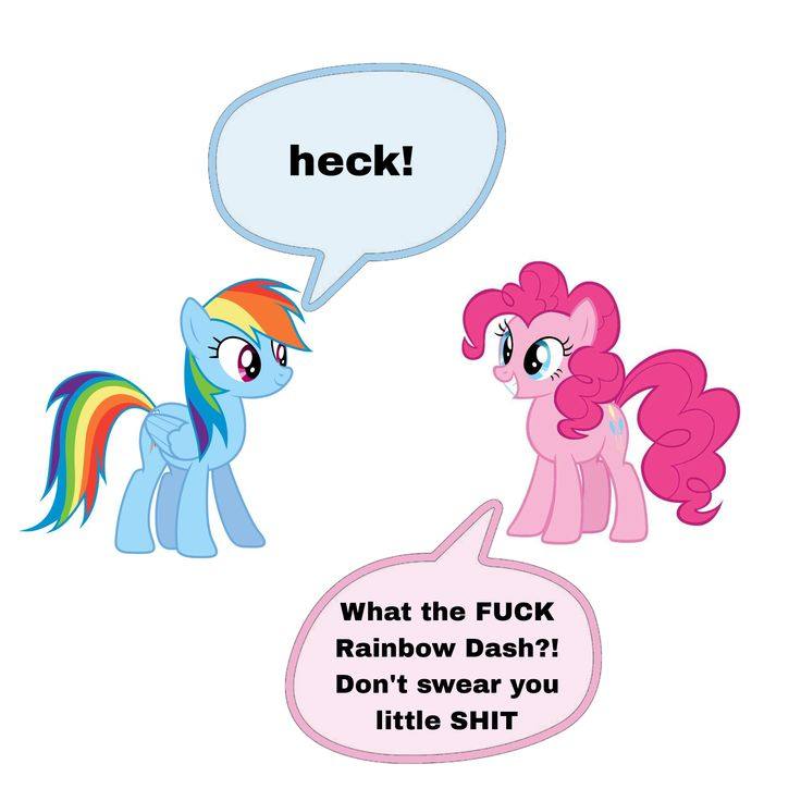 A later version of the swearing-warning joke