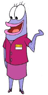 Illustration of the purple Incidental 49A realtor smiling and waving