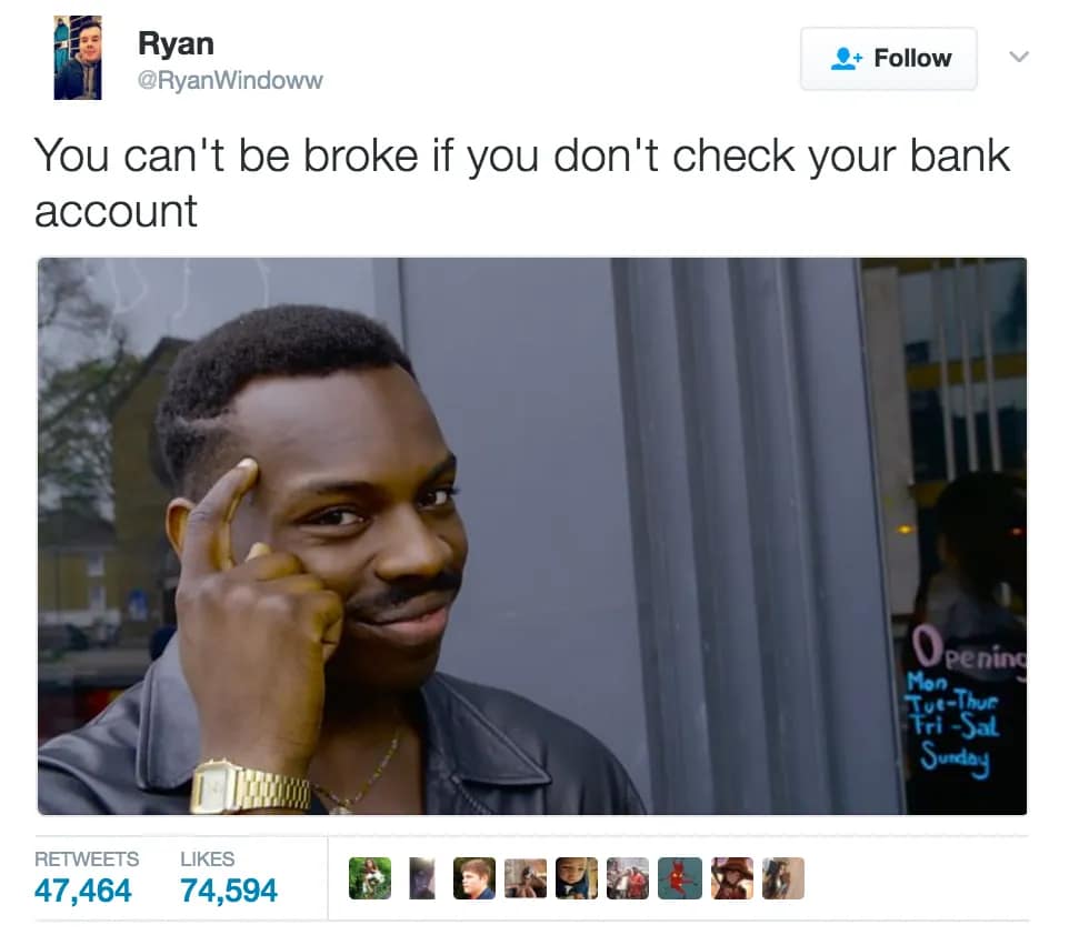 Tweet viral de Ryan sur le fait de ne pas consulter son compte